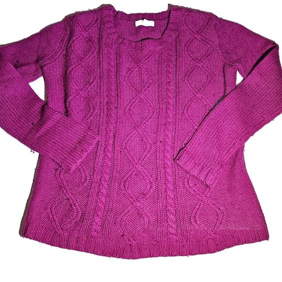 Tucker + Tate Girls Cozy Crewneck Sweater Pink Knit Pullover XL Long Sleeve - Picture 3 of 7